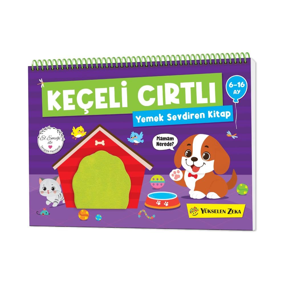 6-16 Ay İlk Cırt Cırtlı Keçeli Etkinlik Kitabım - Yemek Sevdiren Kitap