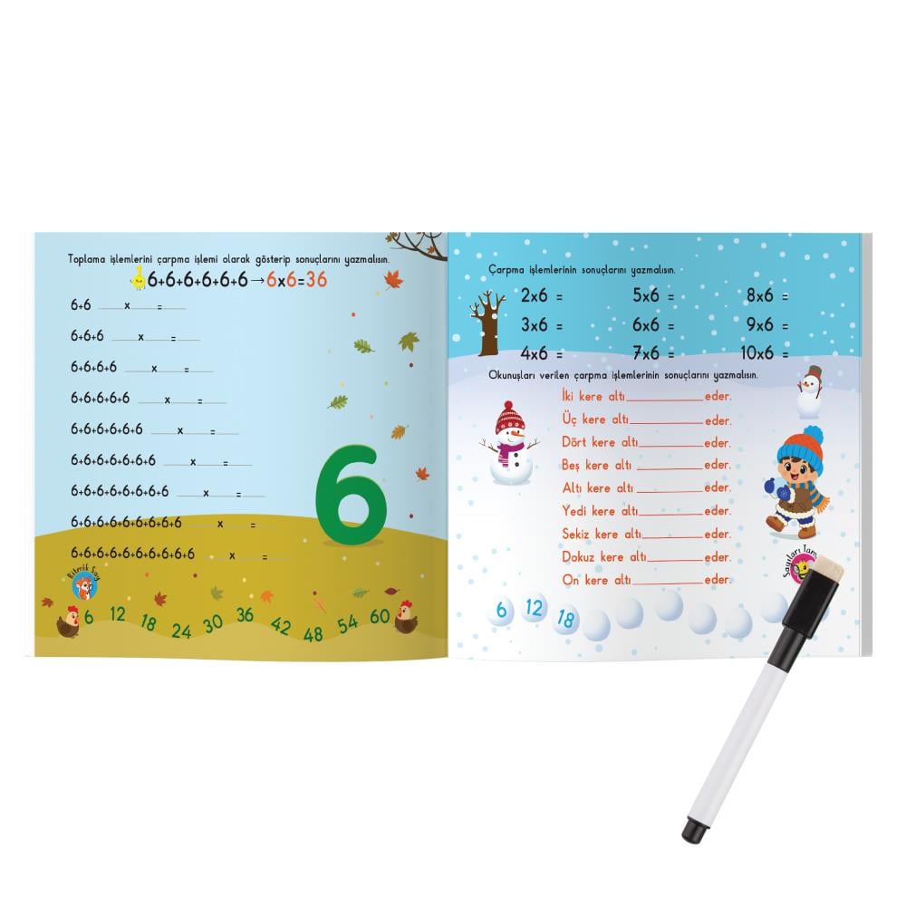 Çarpma Öğreten Oyuncak - Çarpma Öğreten Kitap 2'li Set