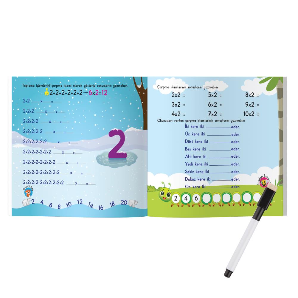 Çarpma Öğreten Oyuncak - Çarpma Öğreten Kitap 2'li Set