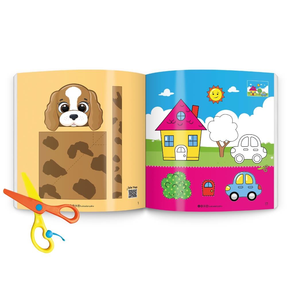 Kes Yapıştır - Makaslı Kitap Seti (Makas Hediyeli)