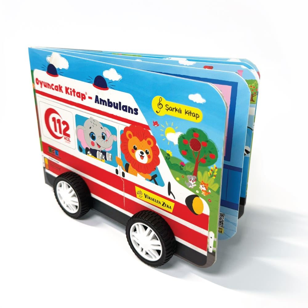 Oyuncak Kitap - Ambulans (Gerçek Tekerlekli)