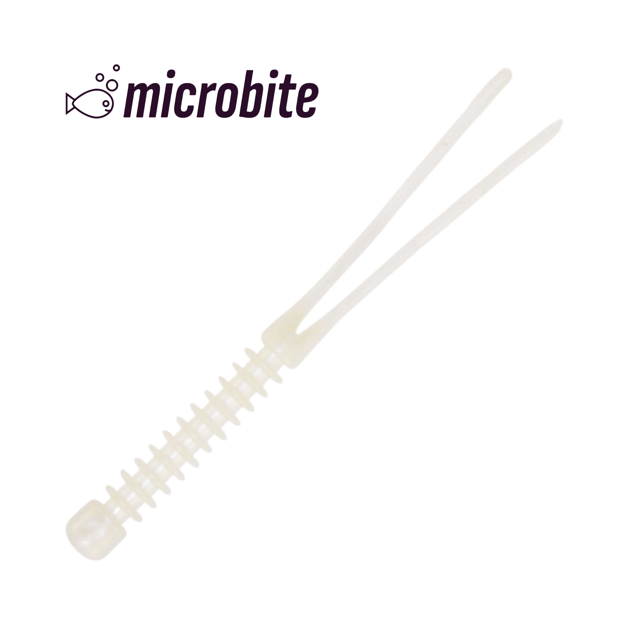 Microbite Split Tail Pearl White Glow