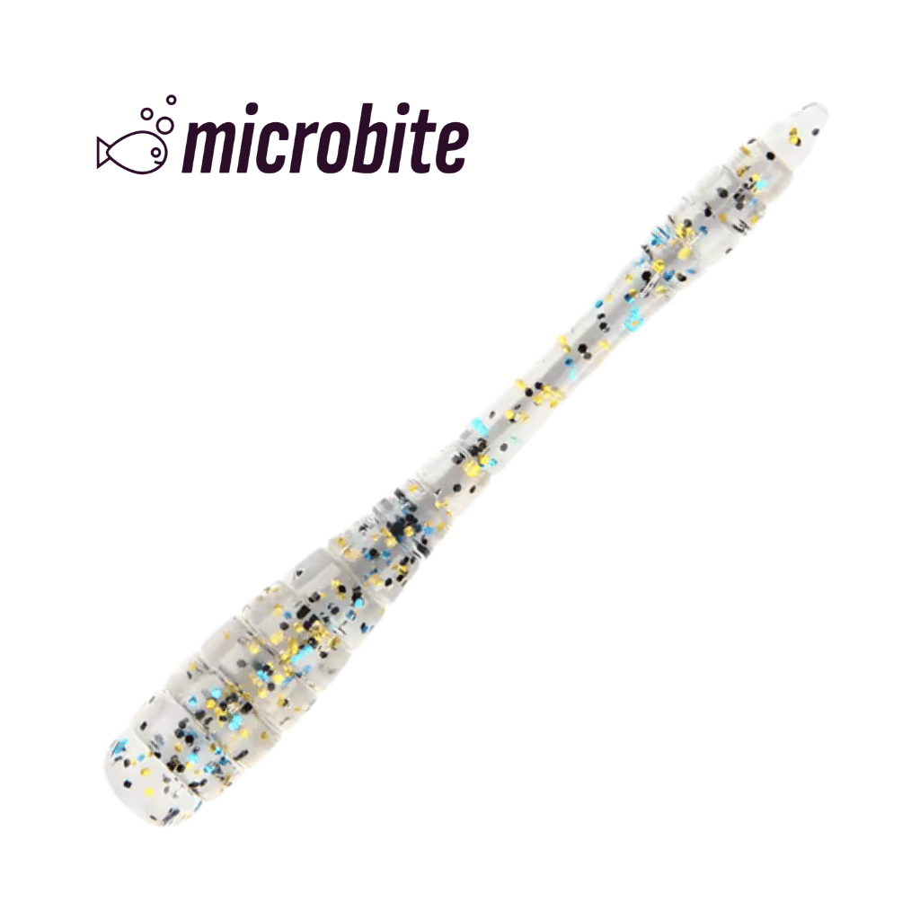 Microbite Worm Shad Clear Blue