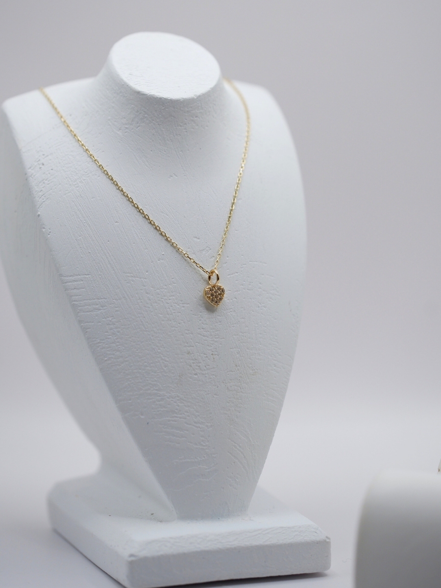 14 Ayar Altın Mini Kalp Kolye