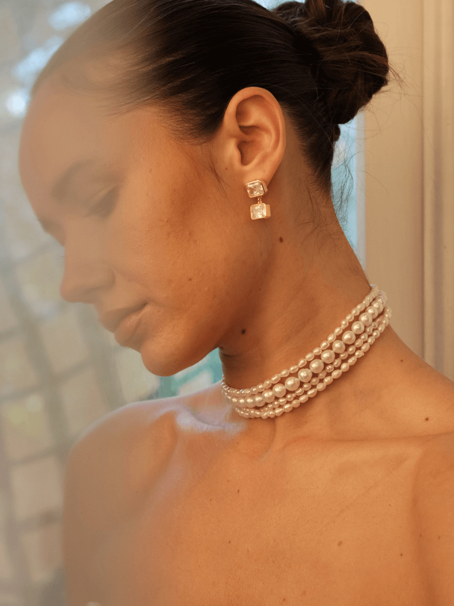 Amour Çoklu İnci Choker