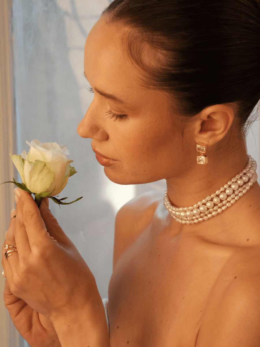 Amour Çoklu İnci Choker