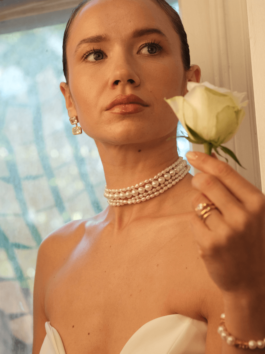 Amour Çoklu İnci Choker