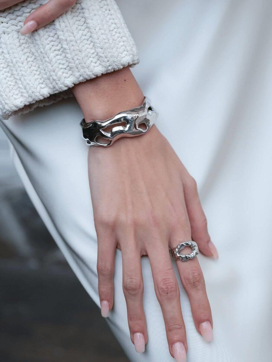 Aruna Kalın Kelepçe Bileklik