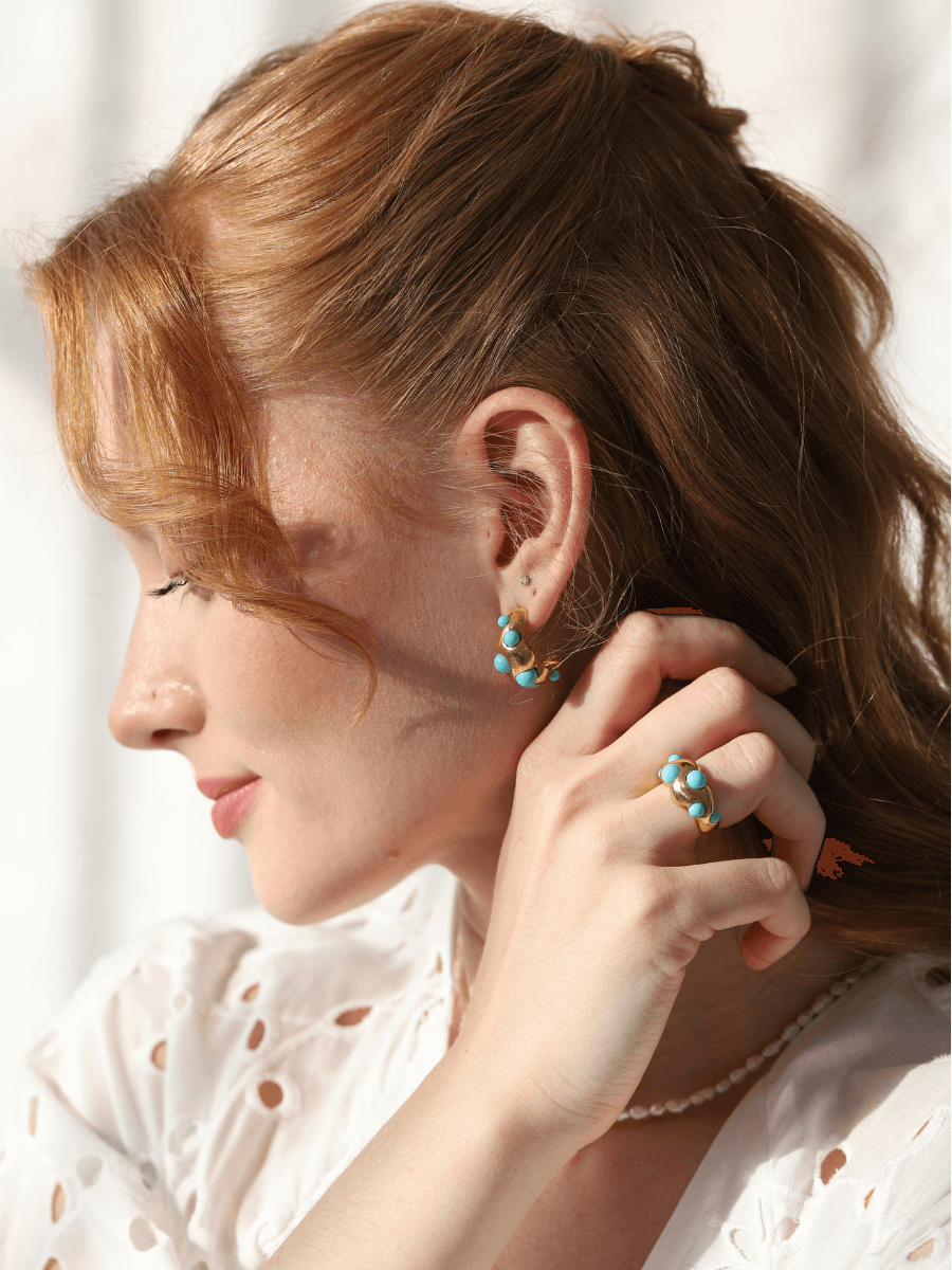 Ayza Turkuaz Yüzük