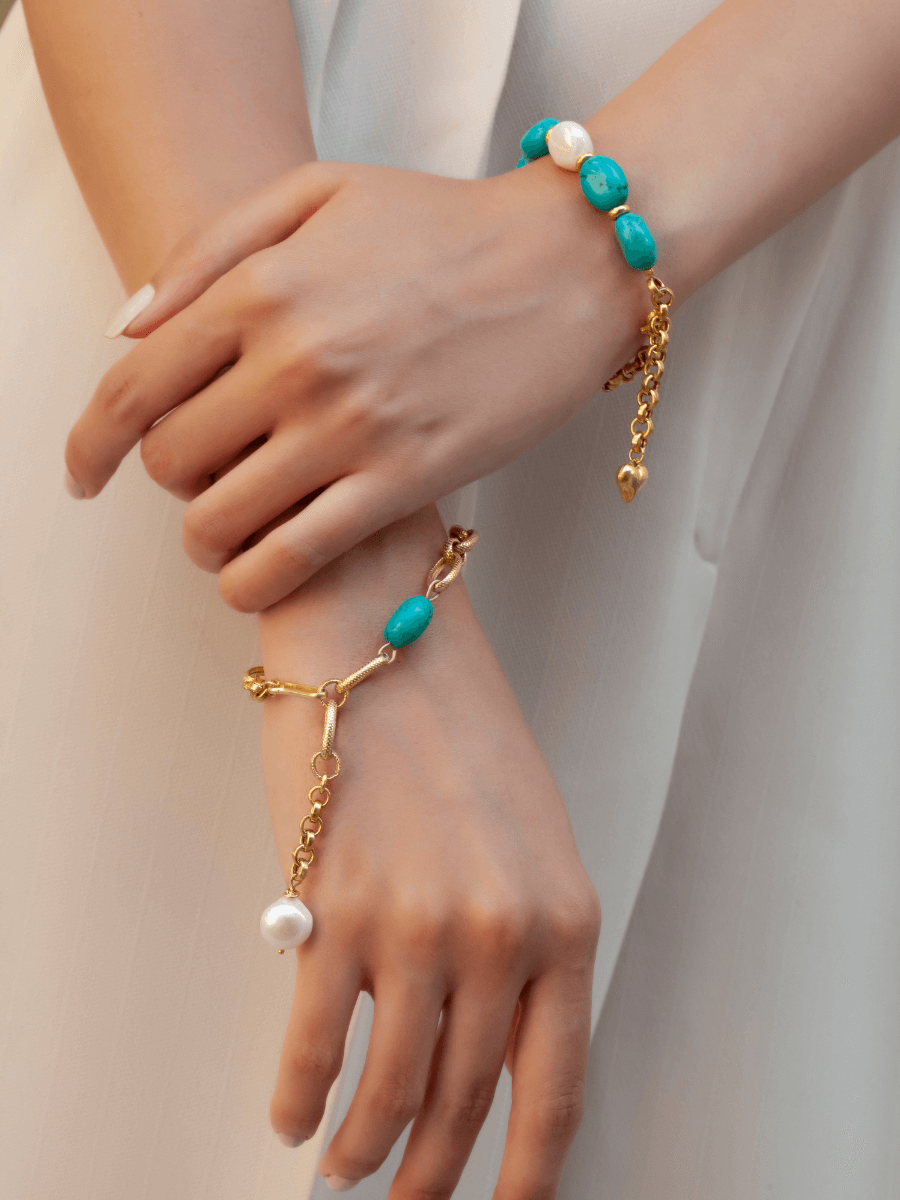 Belz İncili Zincir Bileklik