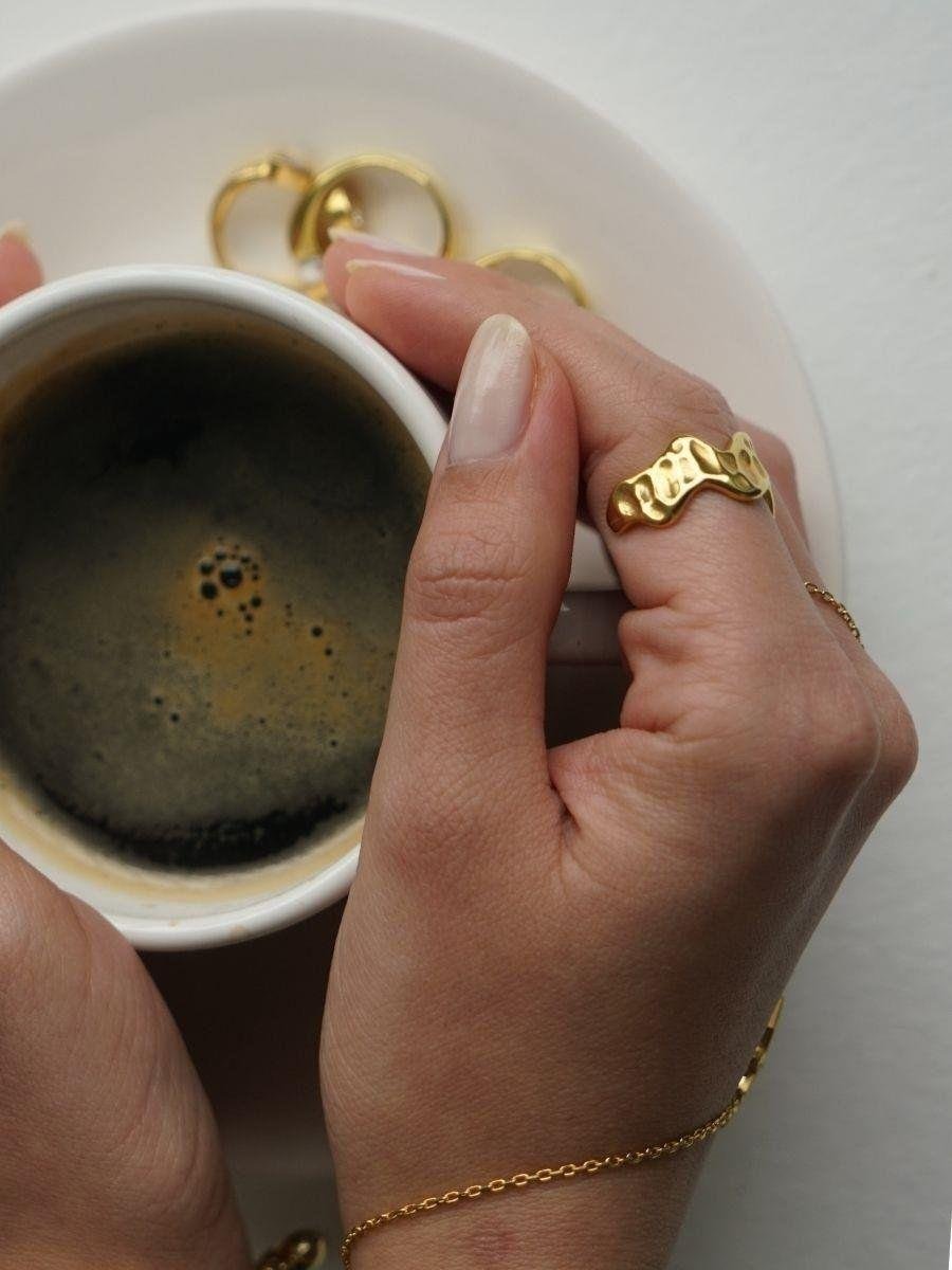 Burl Desenli Yüzük