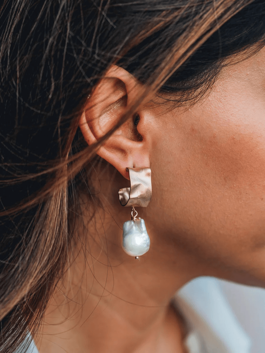 Cora İncili Halka Küpe