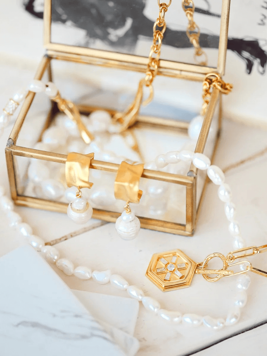 Cora İncili Halka Küpe