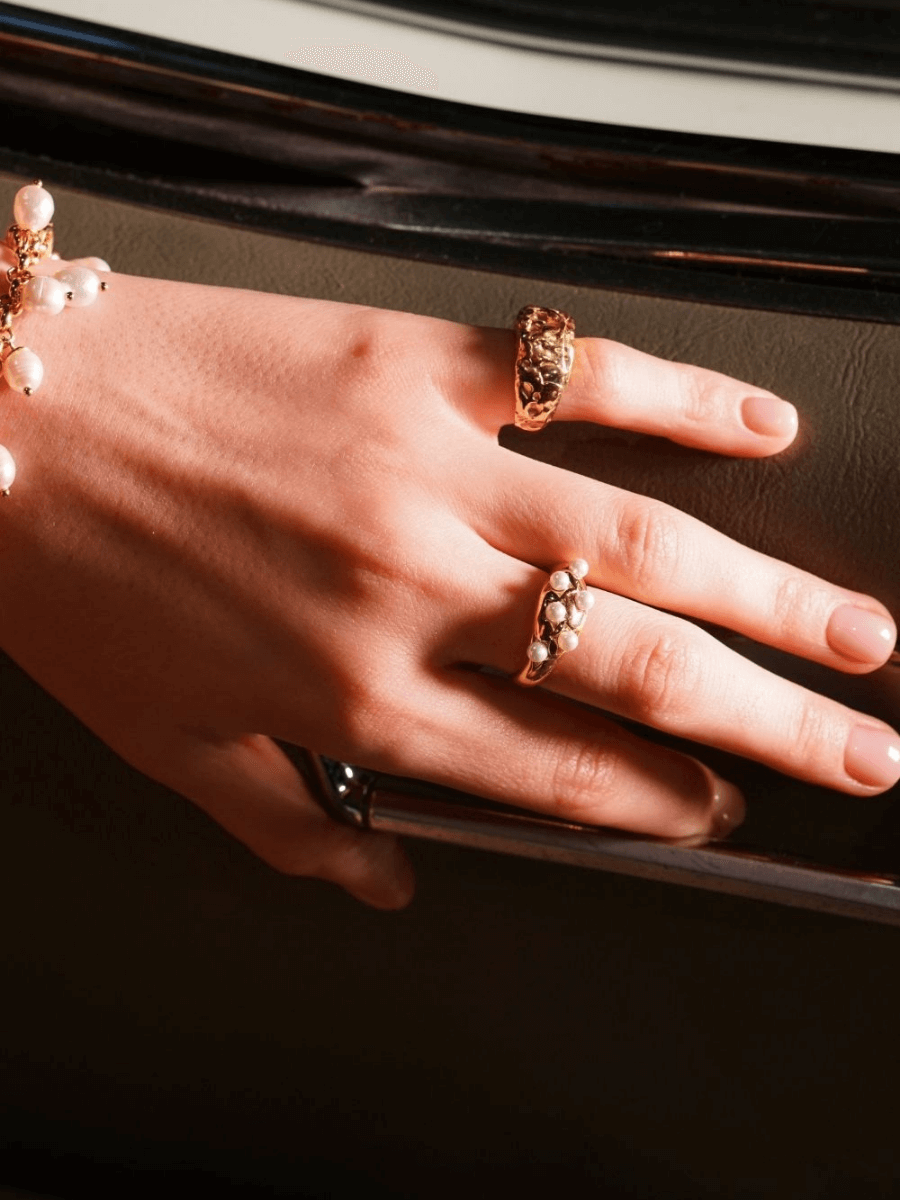 Deka Amorf Dikdörtgen Yüzük