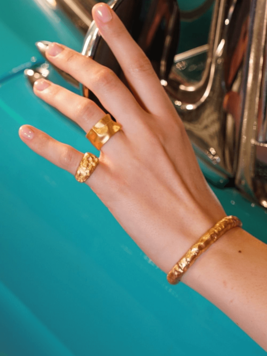 Deka Amorf Dikdörtgen Yüzük