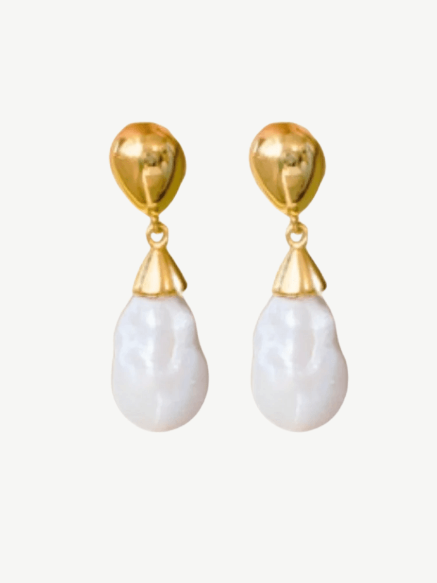 Depi Büyük Barok İnci Küpe