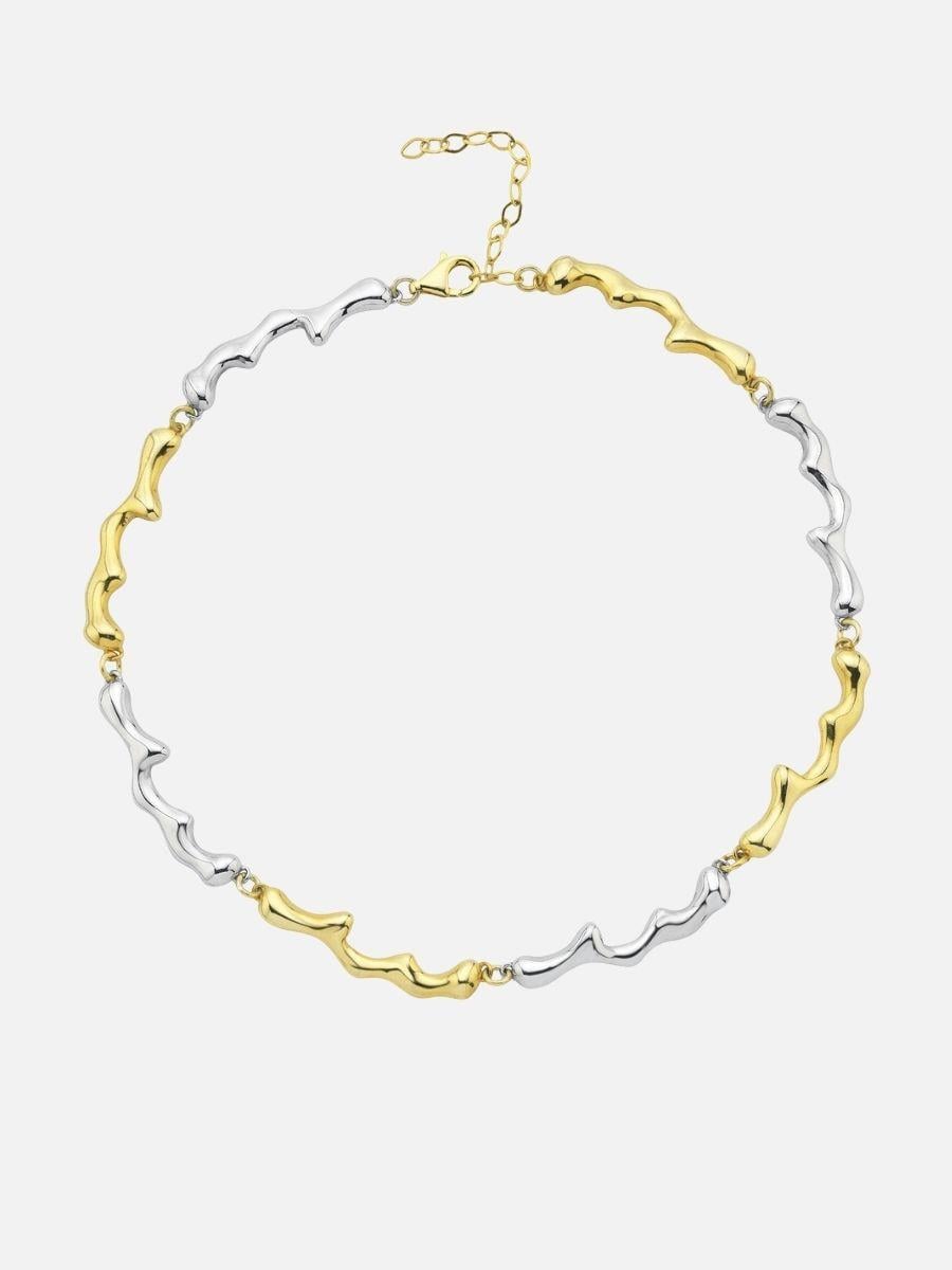 Dery Çift Renk Damla Kolye Choker