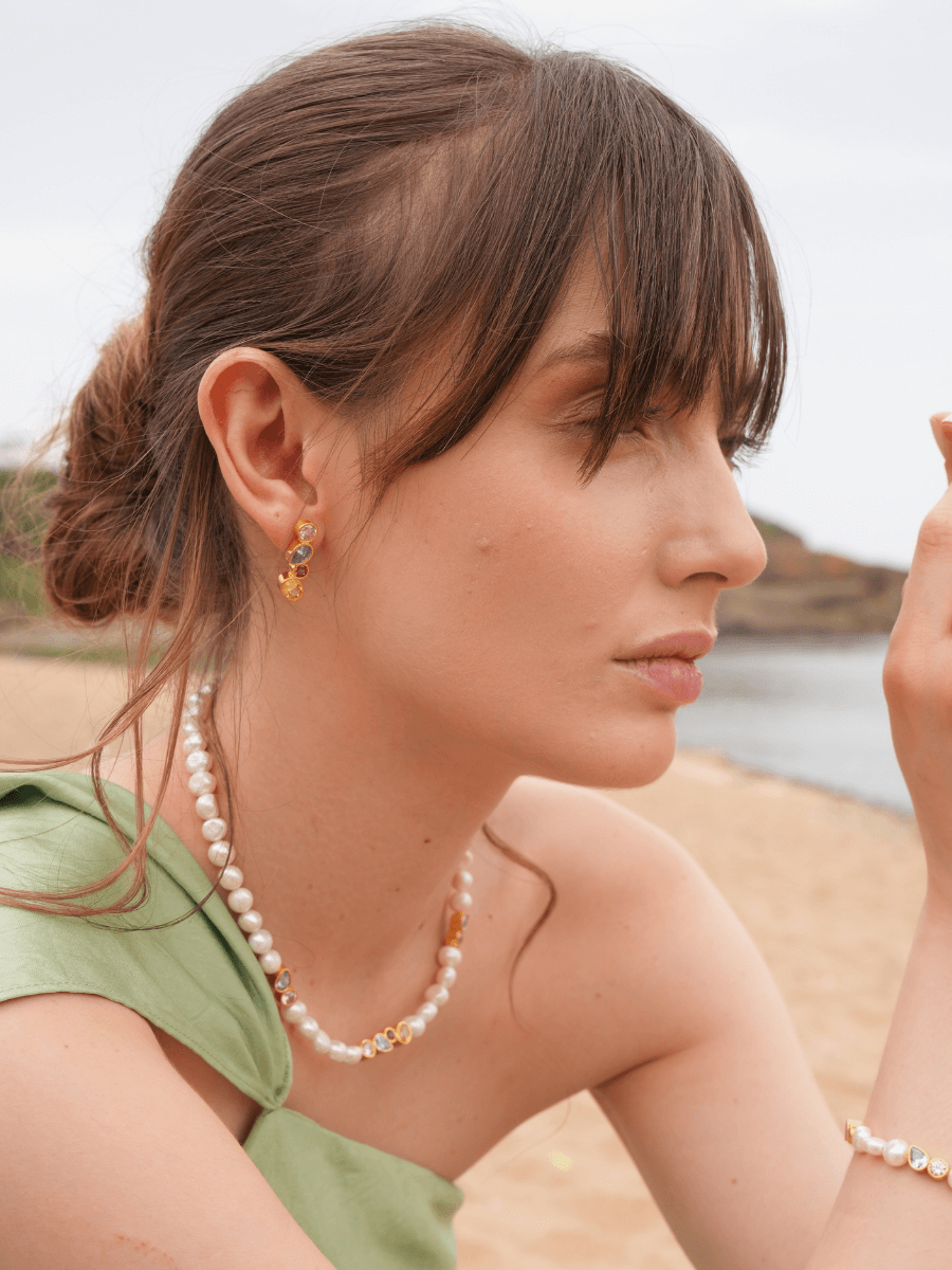 Diana Dört Taşlı Küpe