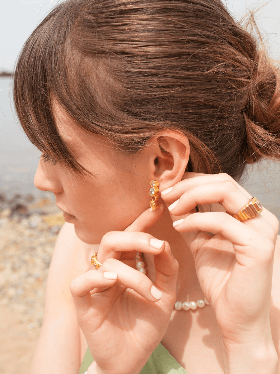 Diana Dört Taşlı Küpe