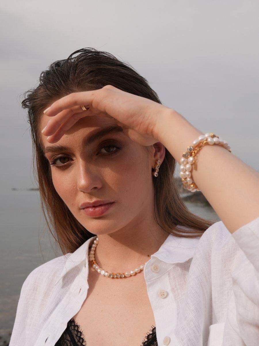 Diana Taşlı İnci Kolye