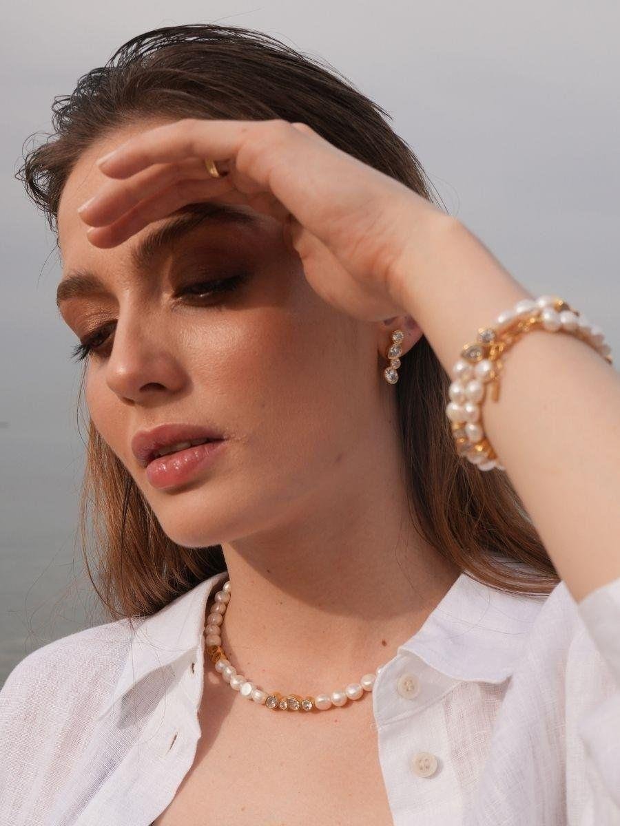 Diana Taşlı İnci Kolye