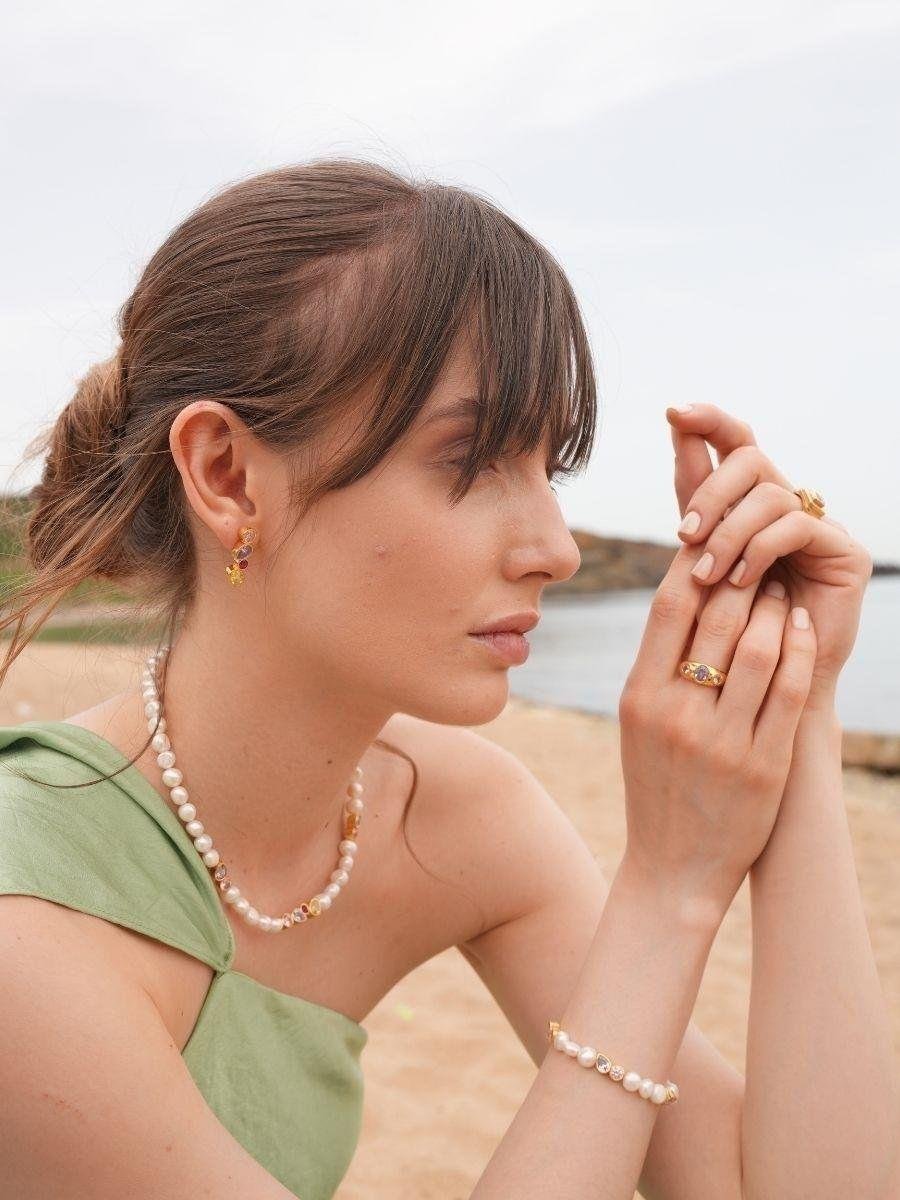 Diana Taşlı İnci Kolye