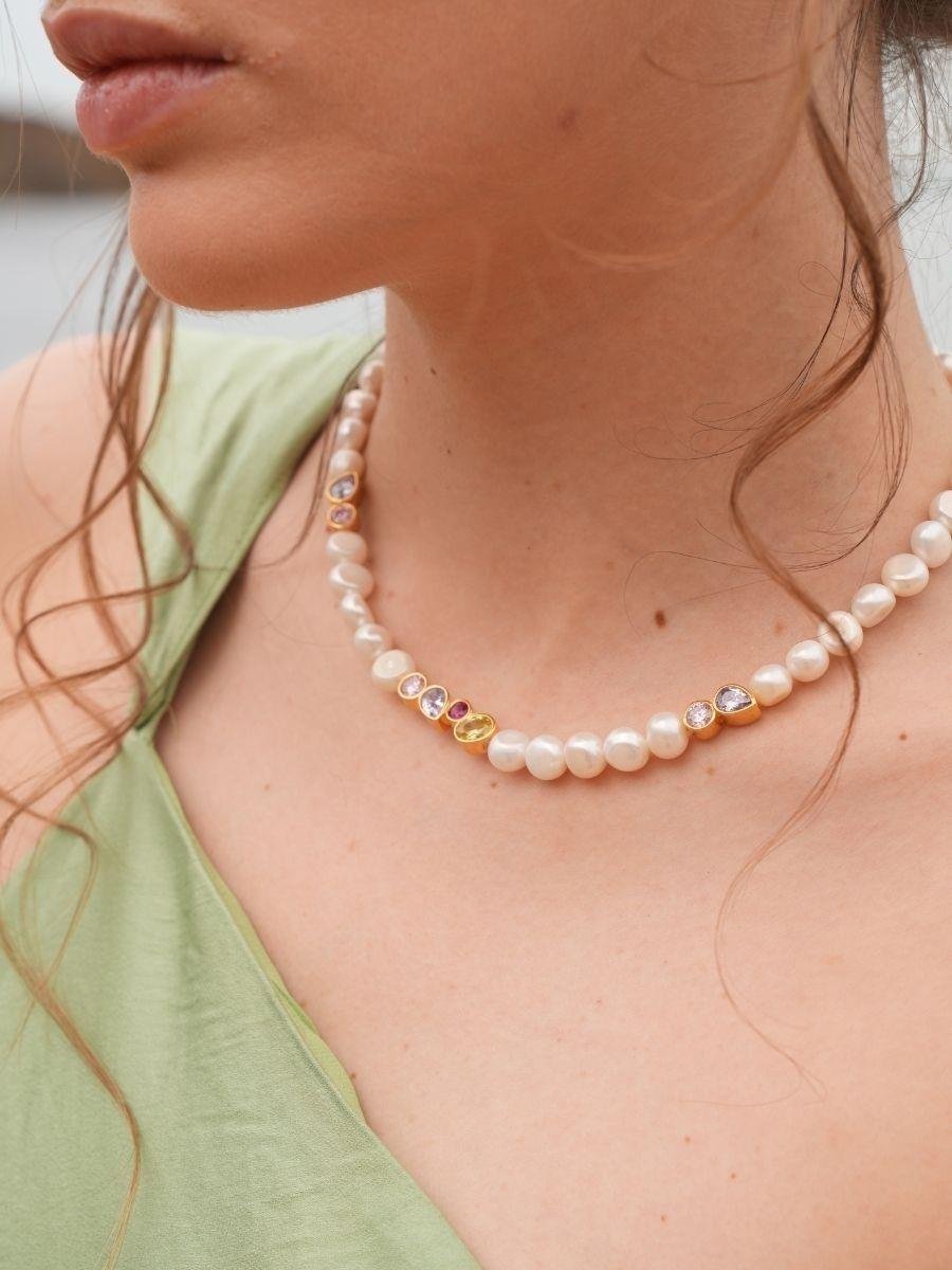 Diana Taşlı İnci Kolye