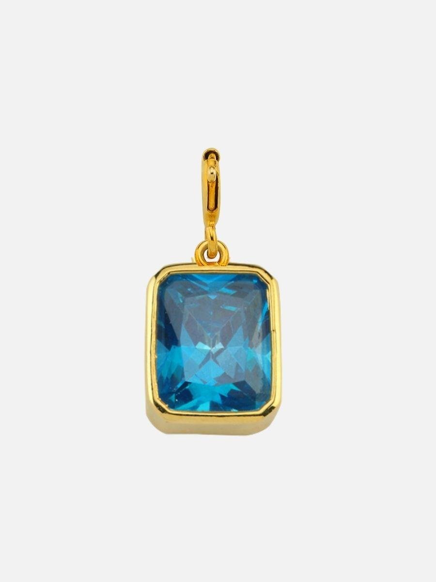 Dikdörtgen Kristal Taşlı Charm