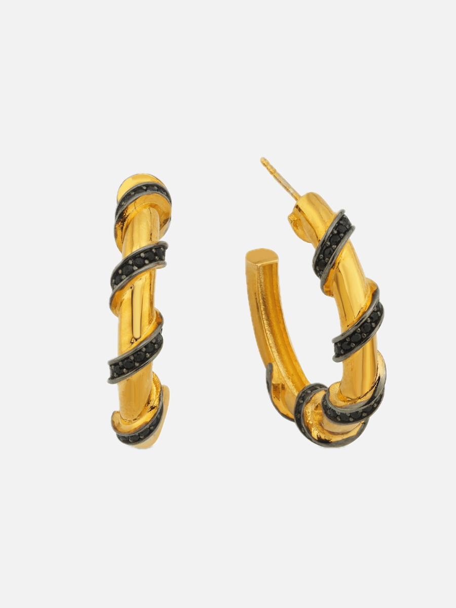 Emily Taşlı Halka Küpe