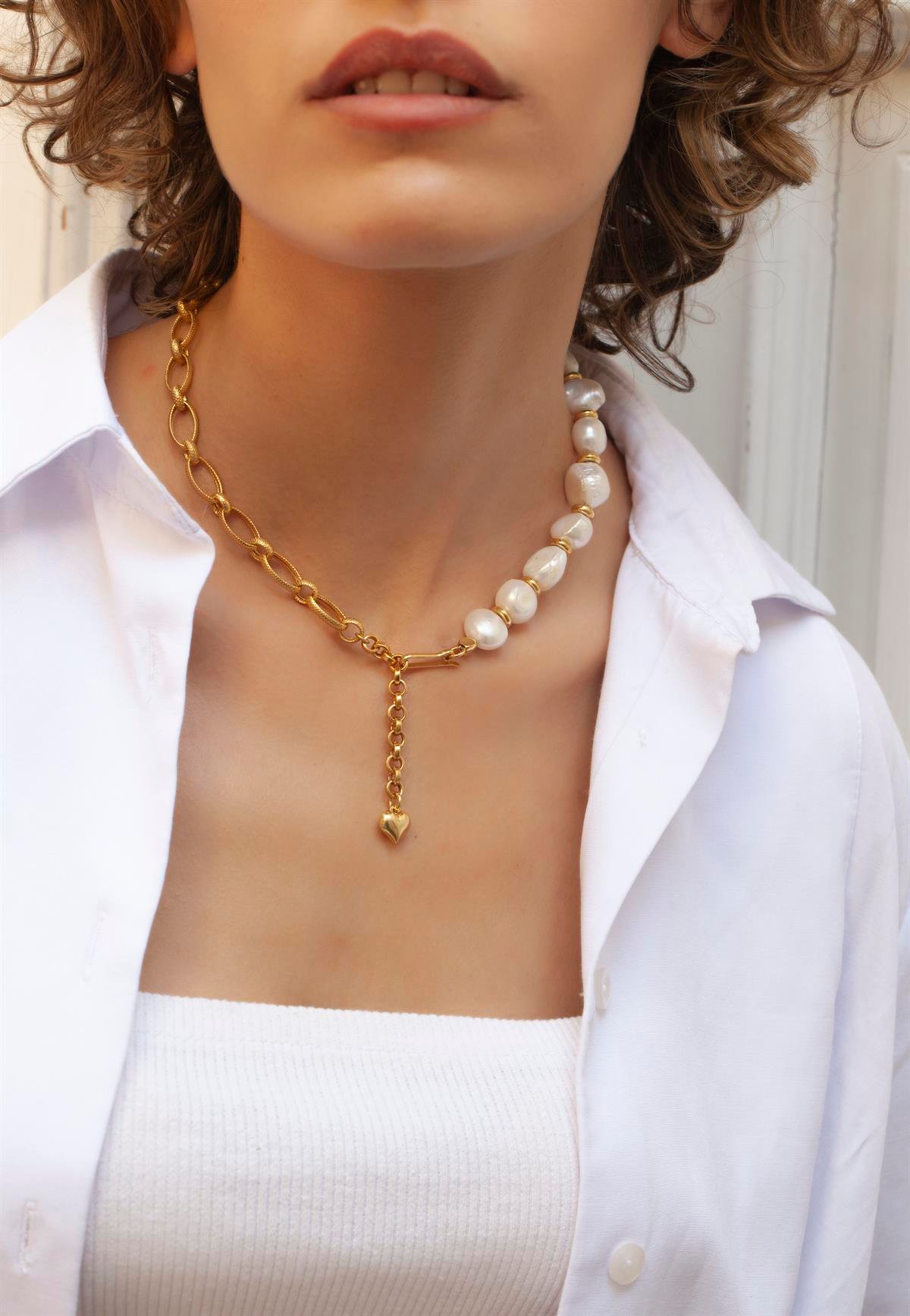 Enna Zincir Barok İnci Kolye