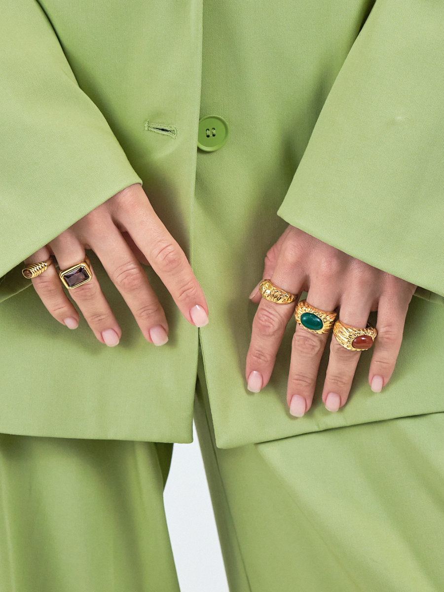 Eos Kehribar Taşlı Yüzük