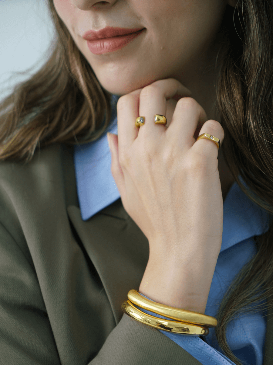 Horn İçi Taşlı Yüzük