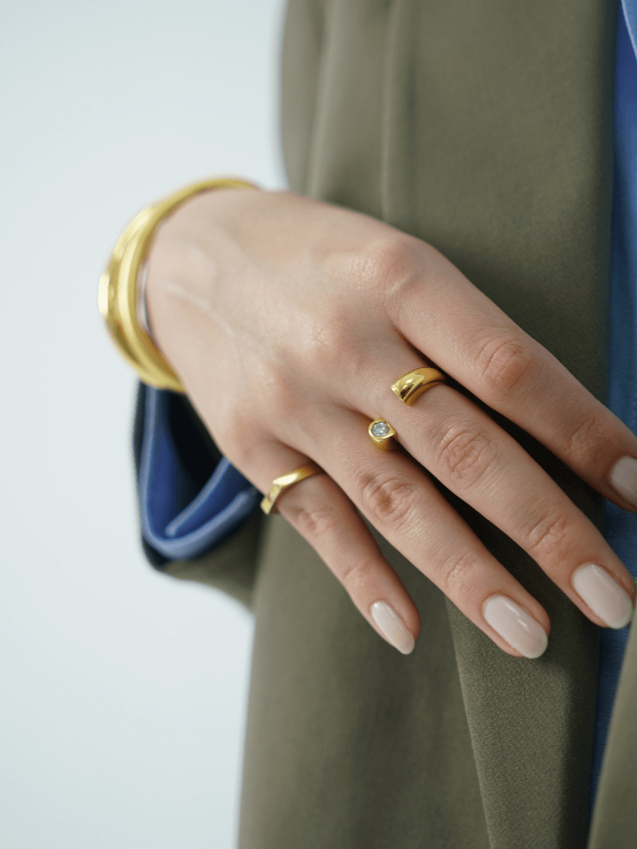 Horn İçi Taşlı Yüzük