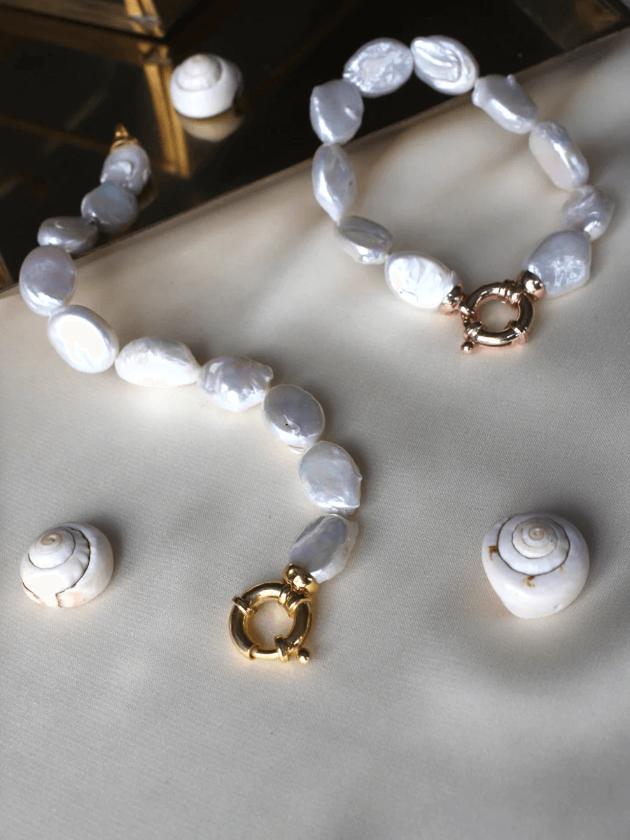 İnci Kilitli Bileklik