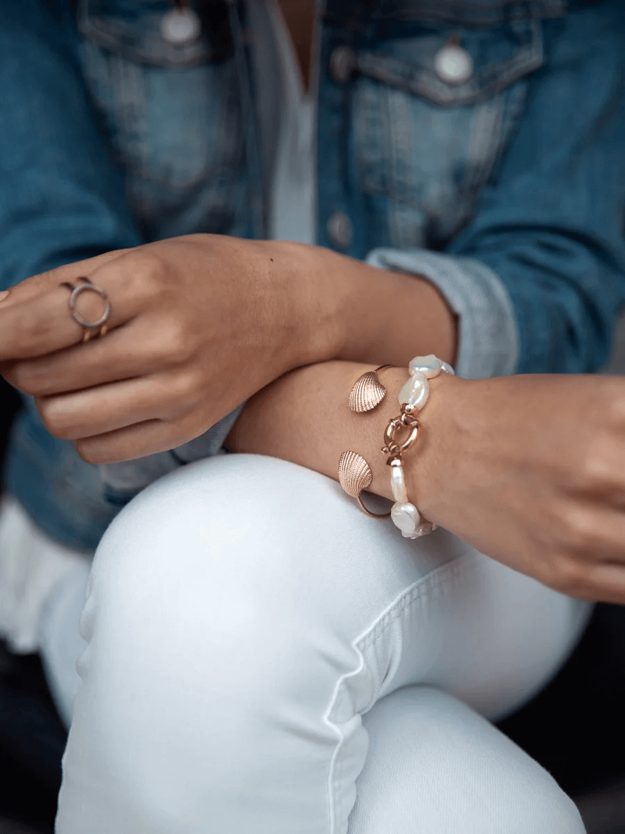 İnci Kilitli Bileklik