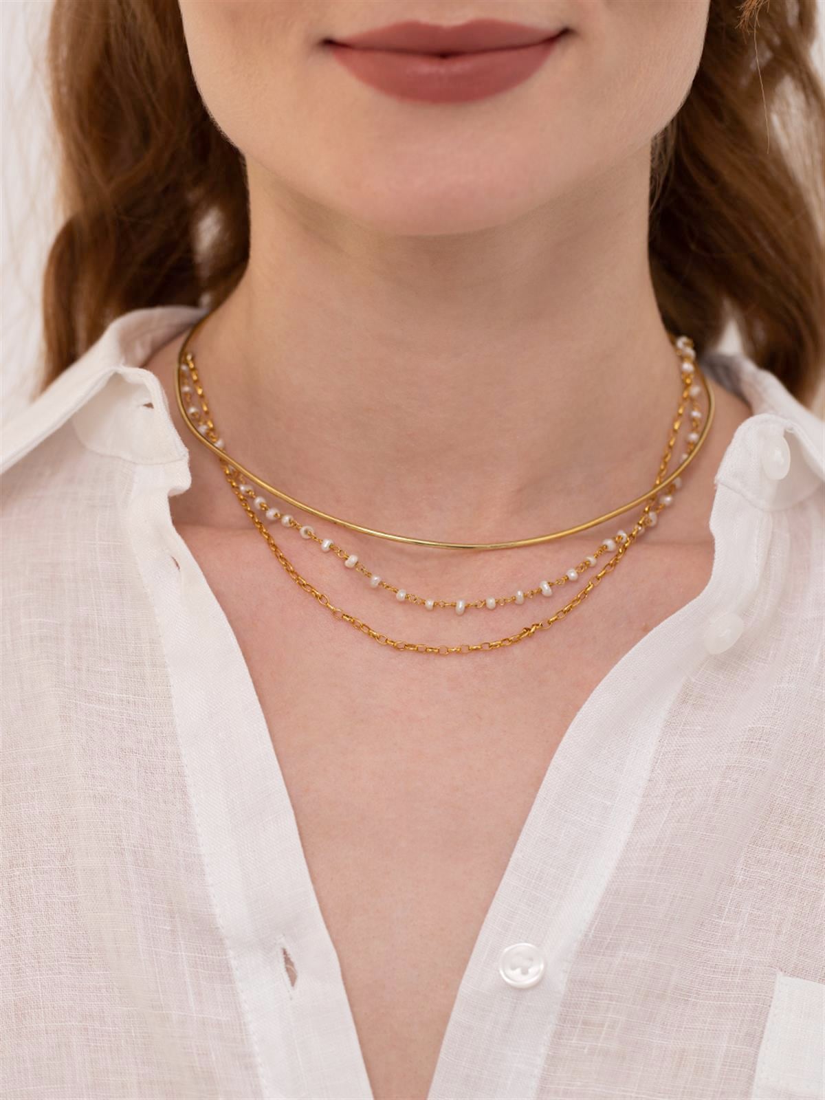 İnci Zincir Choker