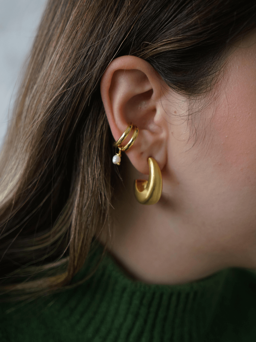 İncili Kıkırdak Küpesi