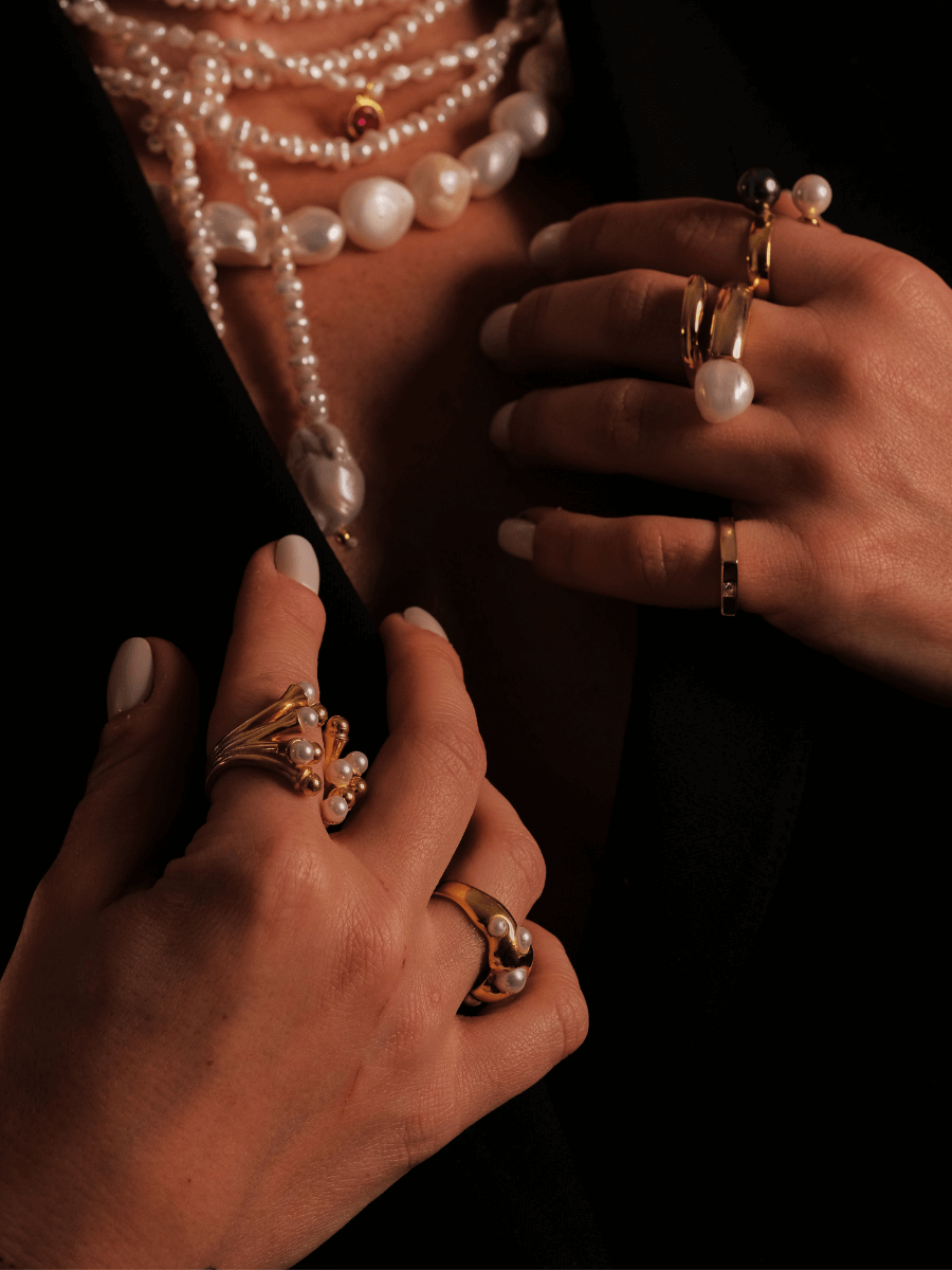 Kafes İncili Yüzük