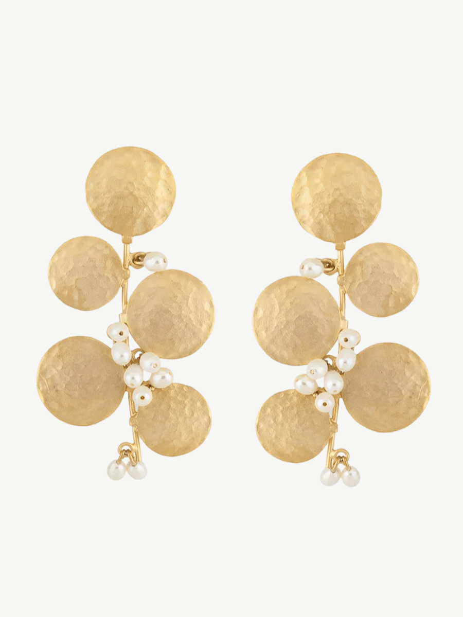 Kum İnci Salkım Küpe