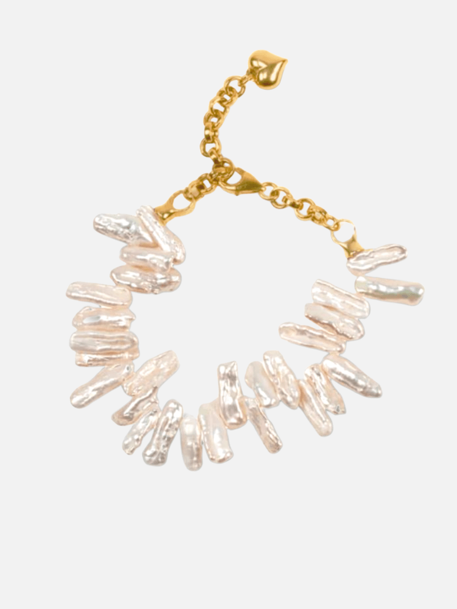 Lav İncili Zincir Bileklik