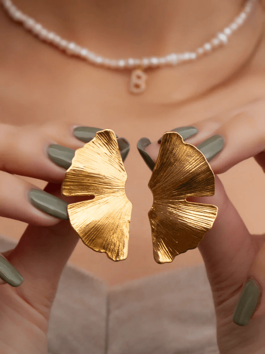 Leta Büyük Yaprak Küpe