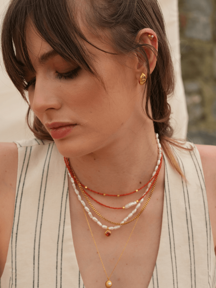 Lina Damla Taşlı Küpe