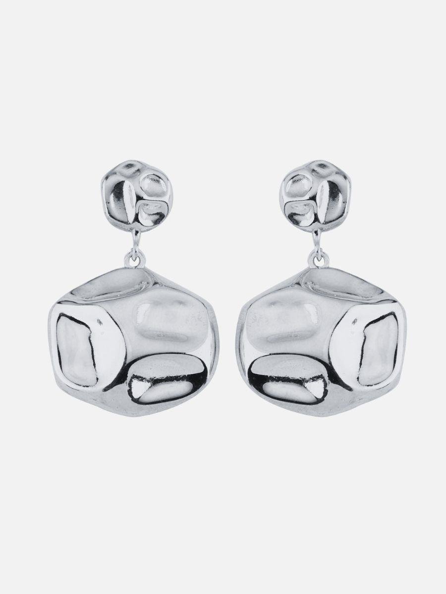 Lora Sallantılı Yuvarlak Amorf Küpe