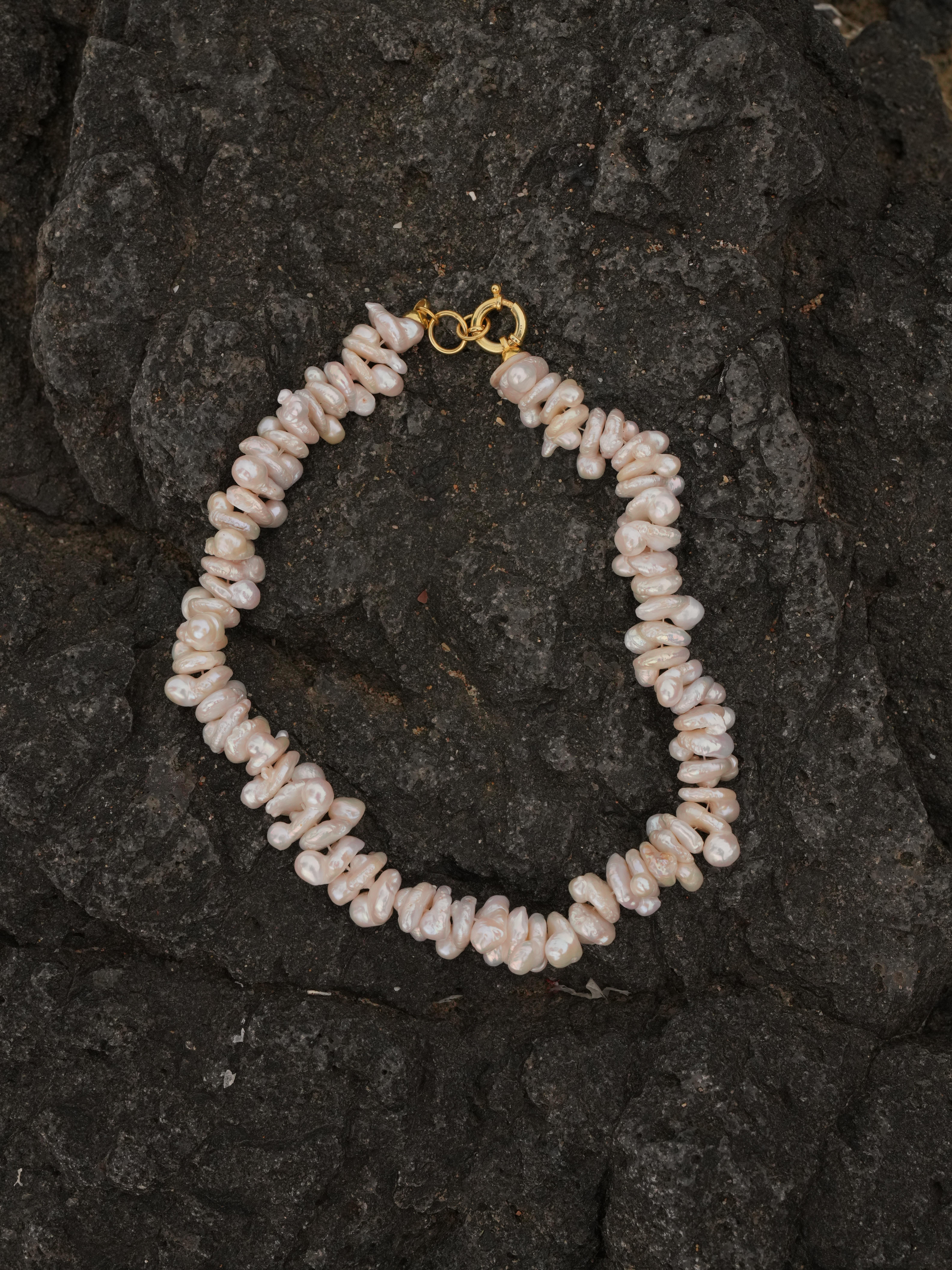 Marley Büyük İnci Kolye - 925 Ayar Gümüş