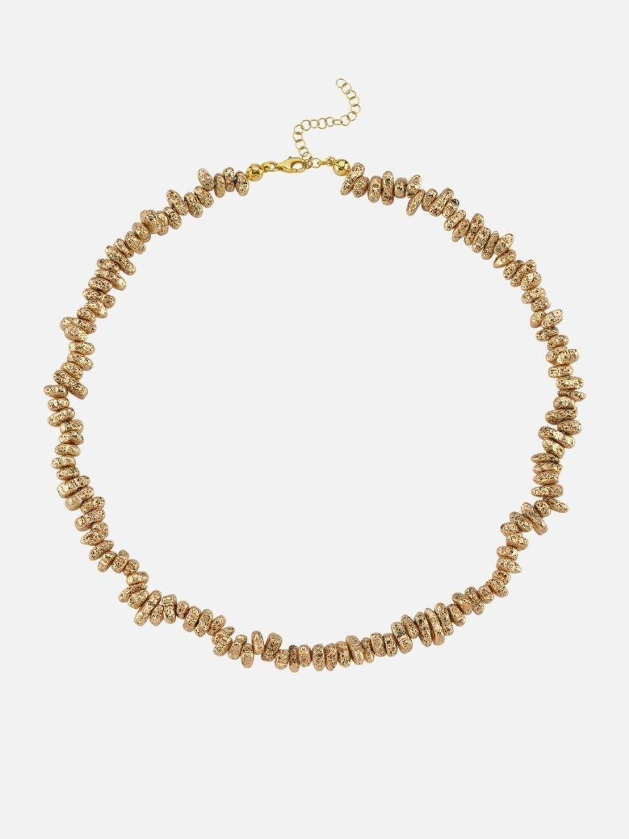 Mat Hematit Taşlı Kolye