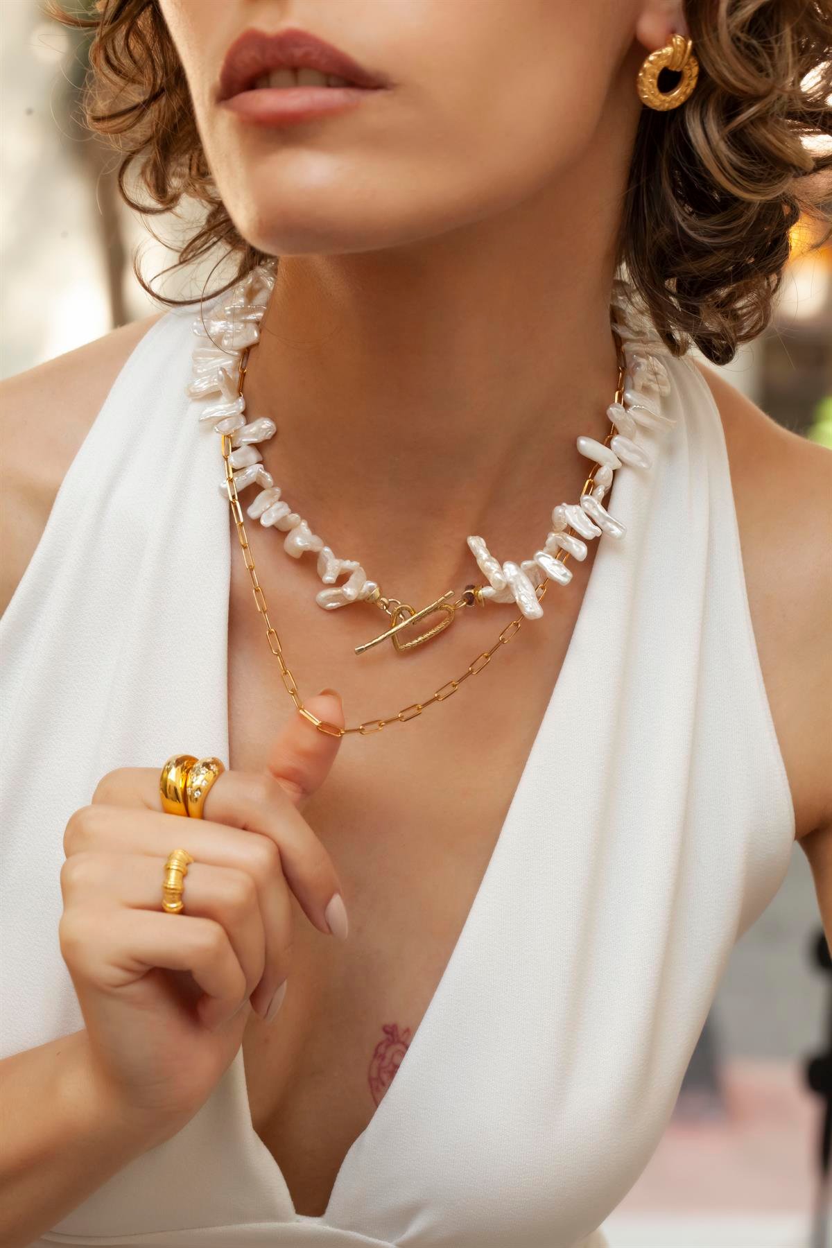 Mesina Barok İnci Kolye