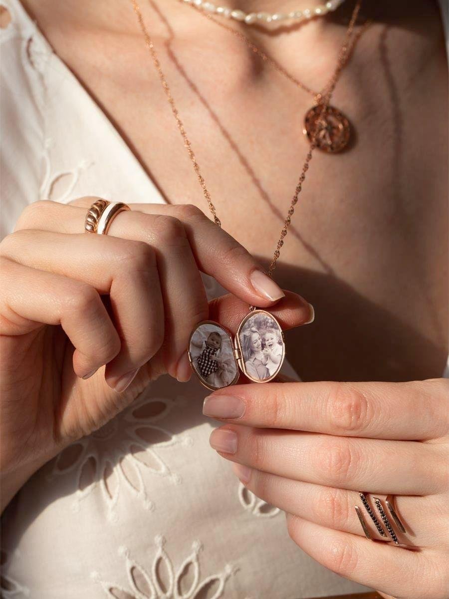 Mineli Kutup Yıldızı Madalyon Kolye