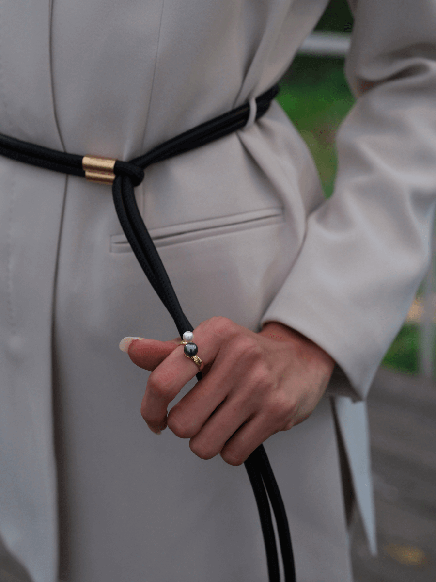 Nera Gri İnci Yüzük 