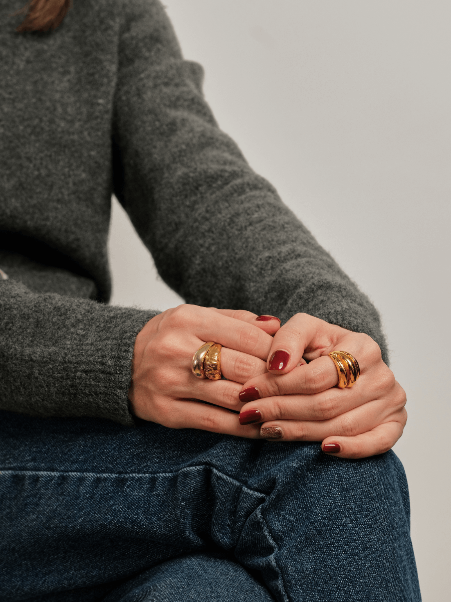 Pary Amorf Oval Yüzük