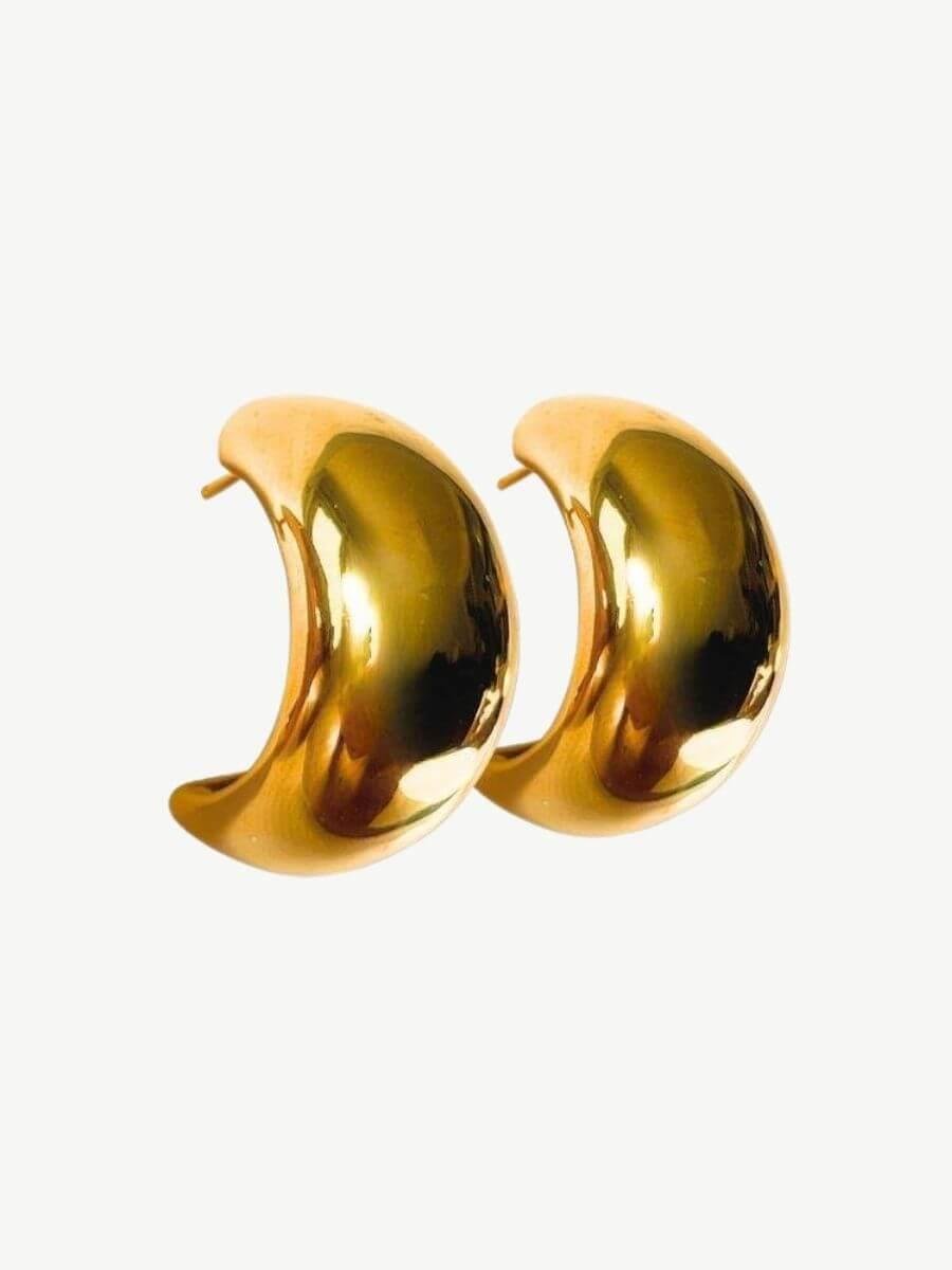 Pety Yarım Yuvarlak Halka Küpe